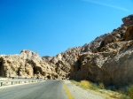 The roadway up to the rugged mountain spine running north and south through Jordan, ending in Petra