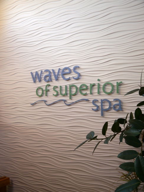 Waves of Superior Spa at Surfside on Lake Superior.